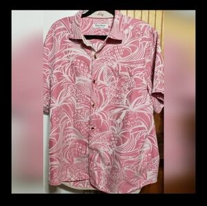 Tommy Bahama Island Time Hawaiian Button Up Short Sleeve Shirt XL Coconut Point